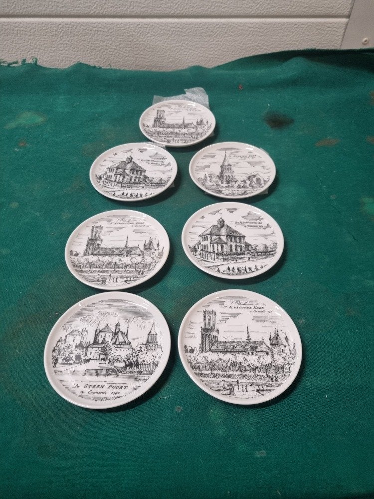 onderzetters emmerich met kerken 7x, Ophalen of Verzenden, 'T Olde Gre-j, Info@toldegrej.nl, Endepoelstraat 20f Didam