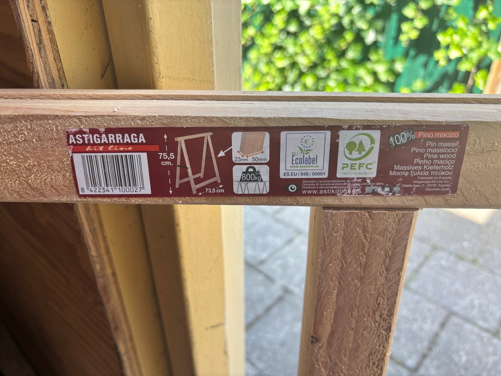Houten schragen - 2 stuks - 75.5 cm hoog, Ophalen, Gebruikt, 25 tot 50 mm, Grenen