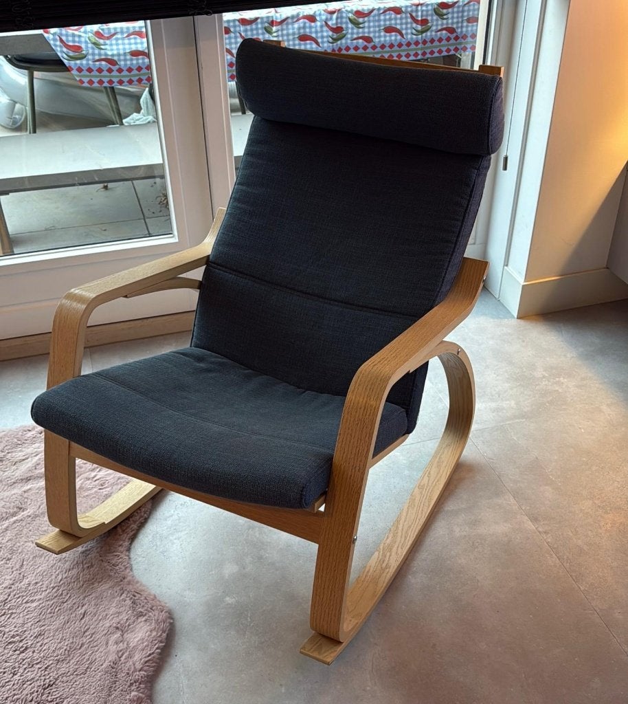 Fauteuil Ikea Poang, Ophalen, Hout, 75 tot 100 cm, Zo goed als nieuw