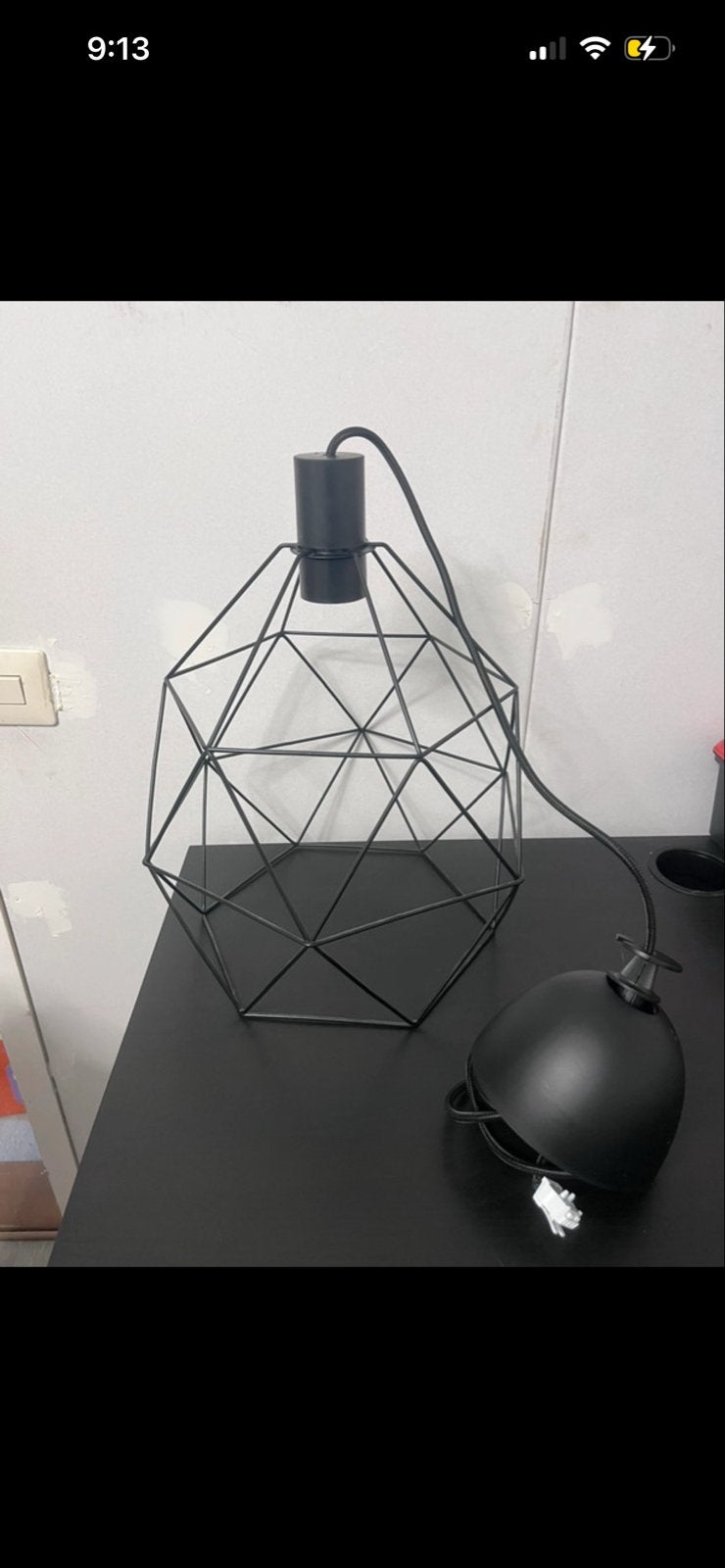 IKEA Brunsta/Havsdjup Hanglamp Zwart 30cm, Ophalen, Zo goed als nieuw, Metaal, Minder dan 50 cm