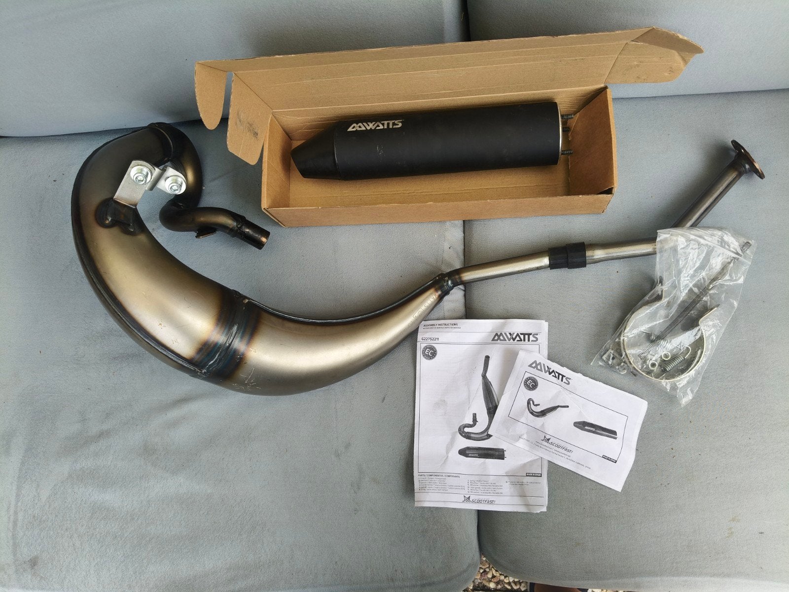 Complete WATTS Uitlaat Fantic XE / XM 50 (AM6) Met papieren, Ophalen of Verzenden, Uitlaat