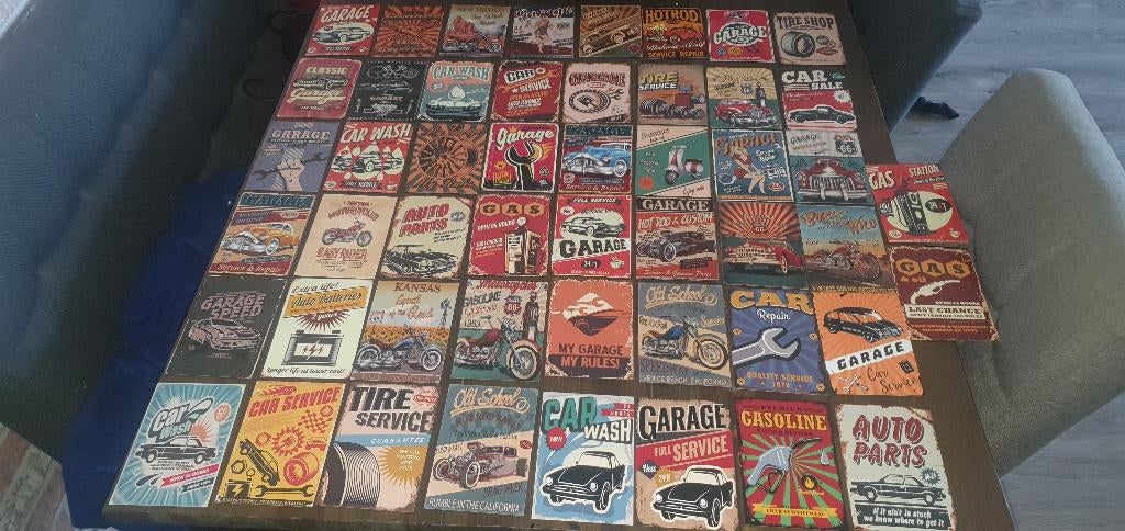 Set van 50 kaarten met vintage garage thema., Ophalen of Verzenden, Nieuw