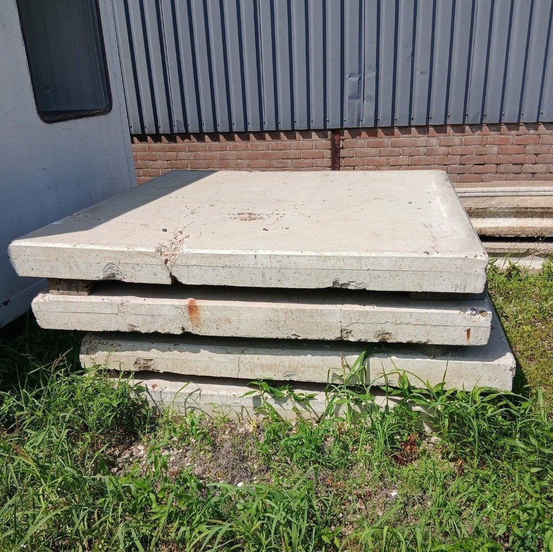 Betonplaten, Doe-het-zelf en Verbouw, Platen en Panelen, Ophalen, Gebruikt
