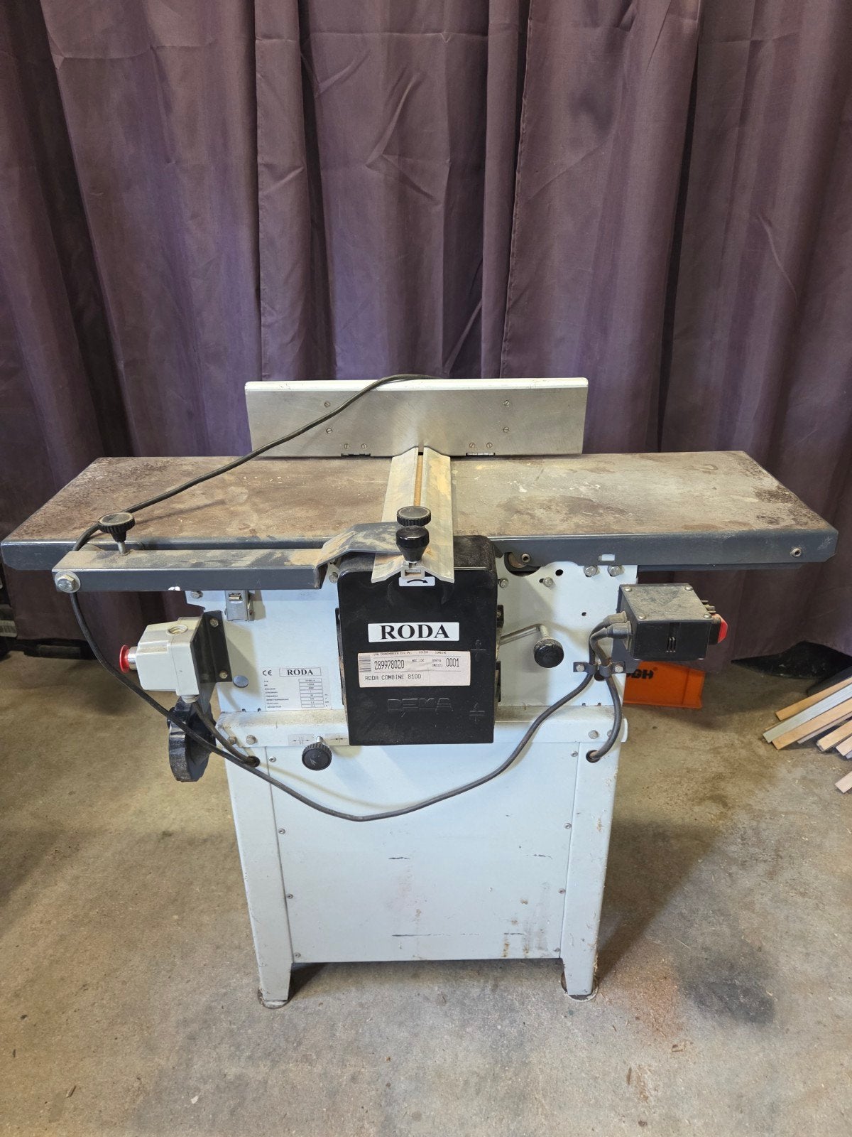 Roda combi houtbewerkingsmachine, Ophalen, Gebruikt, 1200 watt of meer, 70 mm of meer