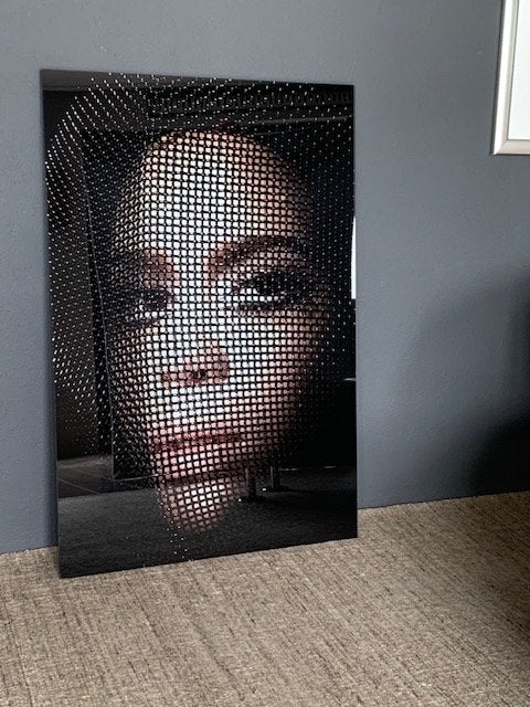 Fotoprint op glas - Modern portret, Ophalen, 75 tot 100 cm, 75 – 100, Print