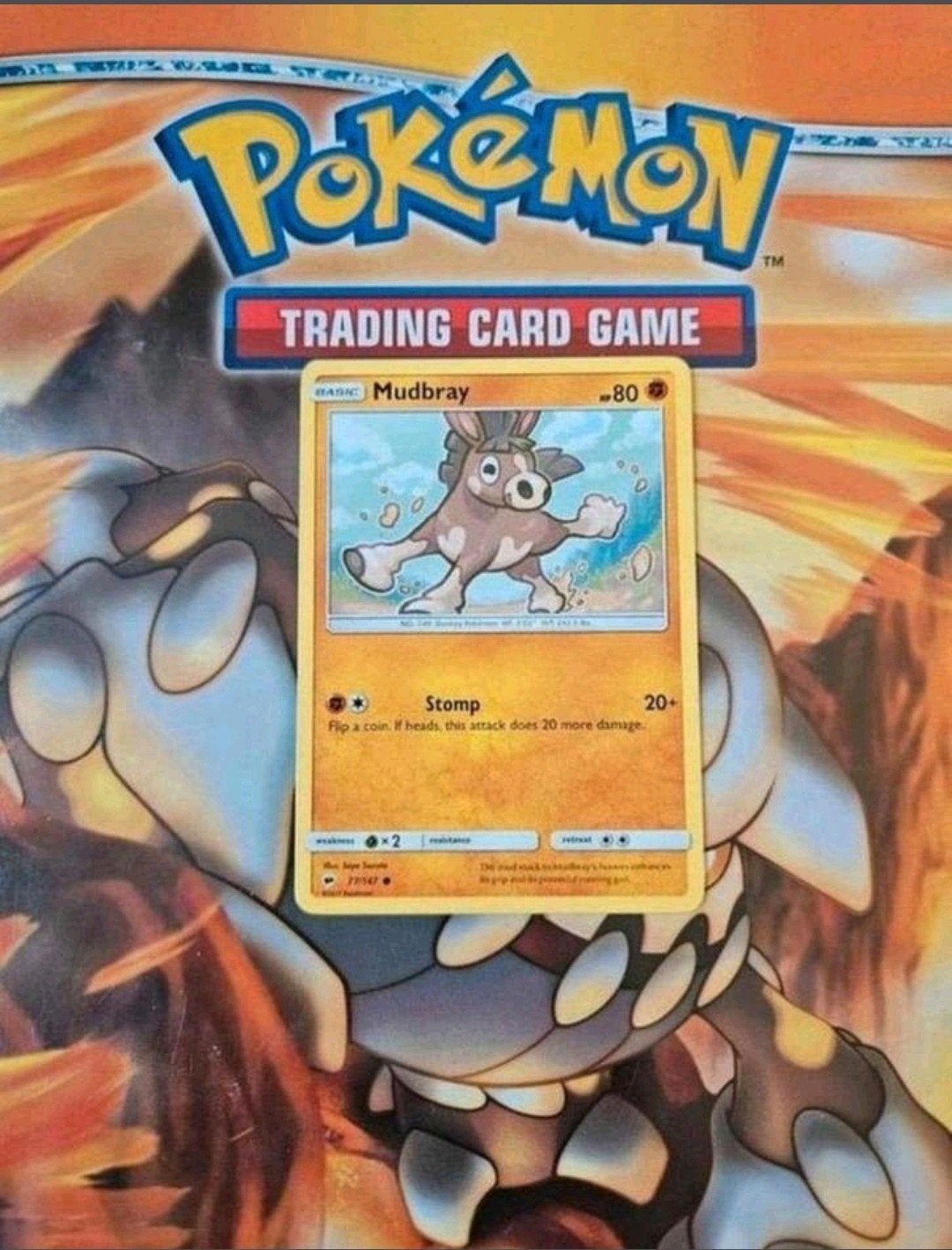 Mudbray 77/147 Sun&Moon Burning Shadows pokemon kaart nm, Ophalen of Verzenden, Zo goed als nieuw, Losse kaart