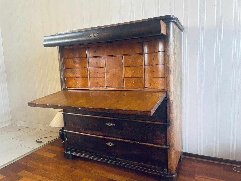 Antieke secretaire kast / klepbureau, Ophalen, Gebruikt, Philippe-stijl  +/- 1900