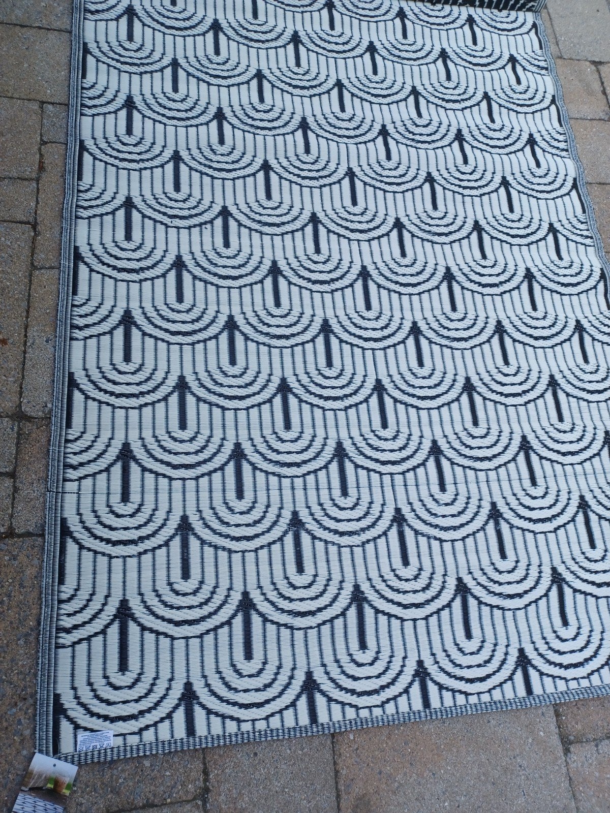 Nieuw Zwart-Wit Buitenkleed 120x180 cm intra tuin, Ophalen, 100 tot 150 cm, Nieuw, 150 tot 200 cm