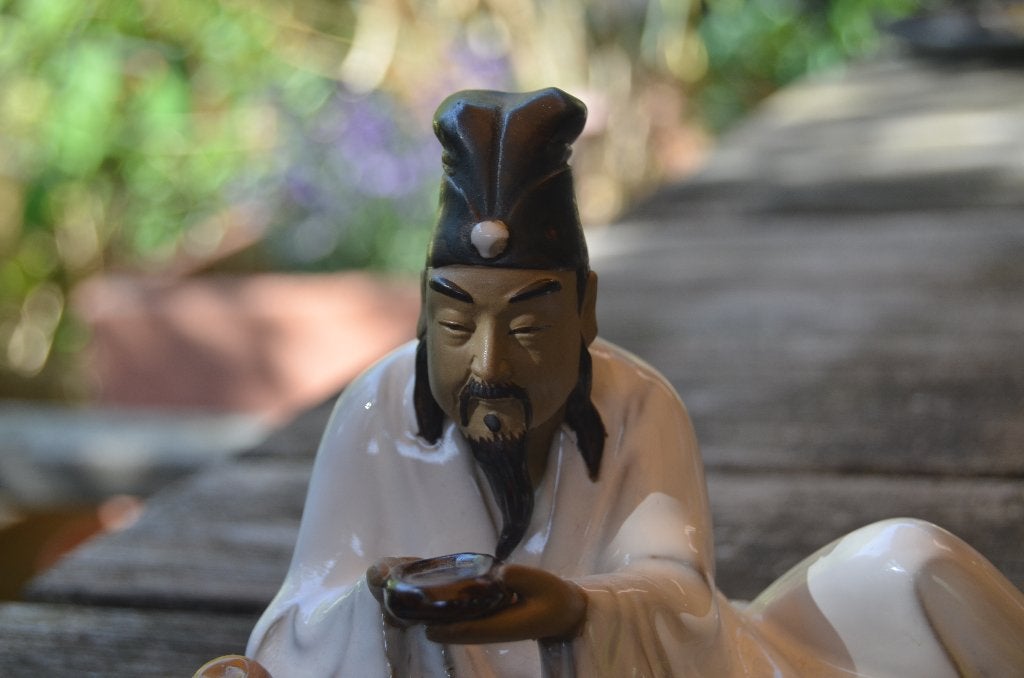 Chinese geleerde (scholar) in prima staat, Antiek en Kunst, Reliëf, Steen/keramiek, Ophalen of Verzenden, Meerkleurig