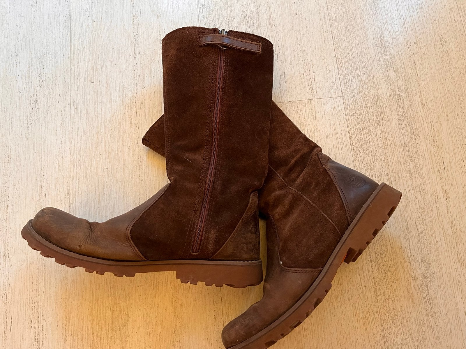 Timberland bruine laarzen maat 39, Ophalen of Verzenden, Gedragen, Bruin, Hoge laarzen