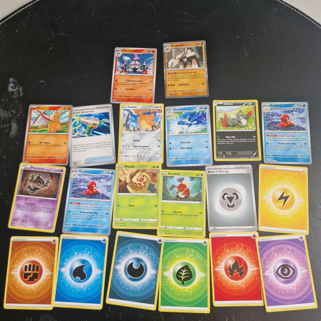 Set van 20 Pokémon kaarten - Diverse karakters en energie, Ophalen of Verzenden, Gebruikt, Meerdere kaarten