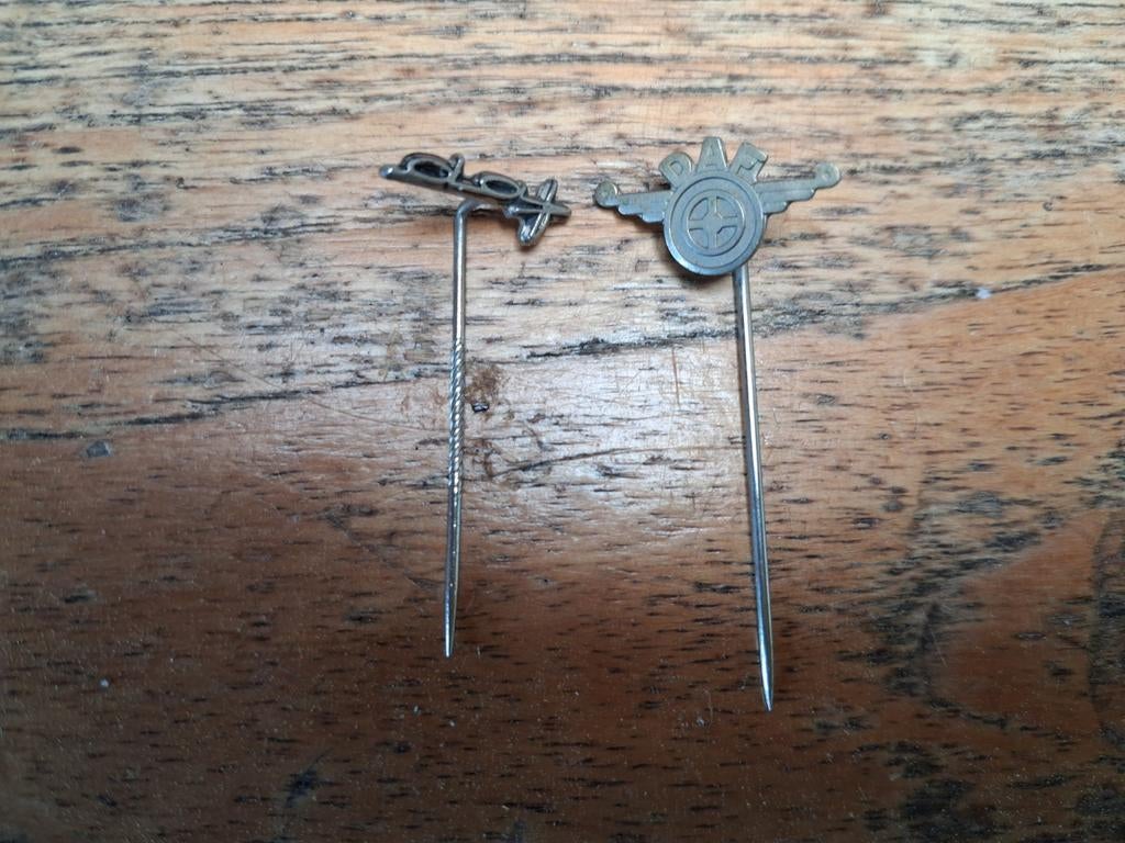 2 vintage DAF speldjes, Ophalen of Verzenden, Gebruikt, Merk, Speldje of Pin