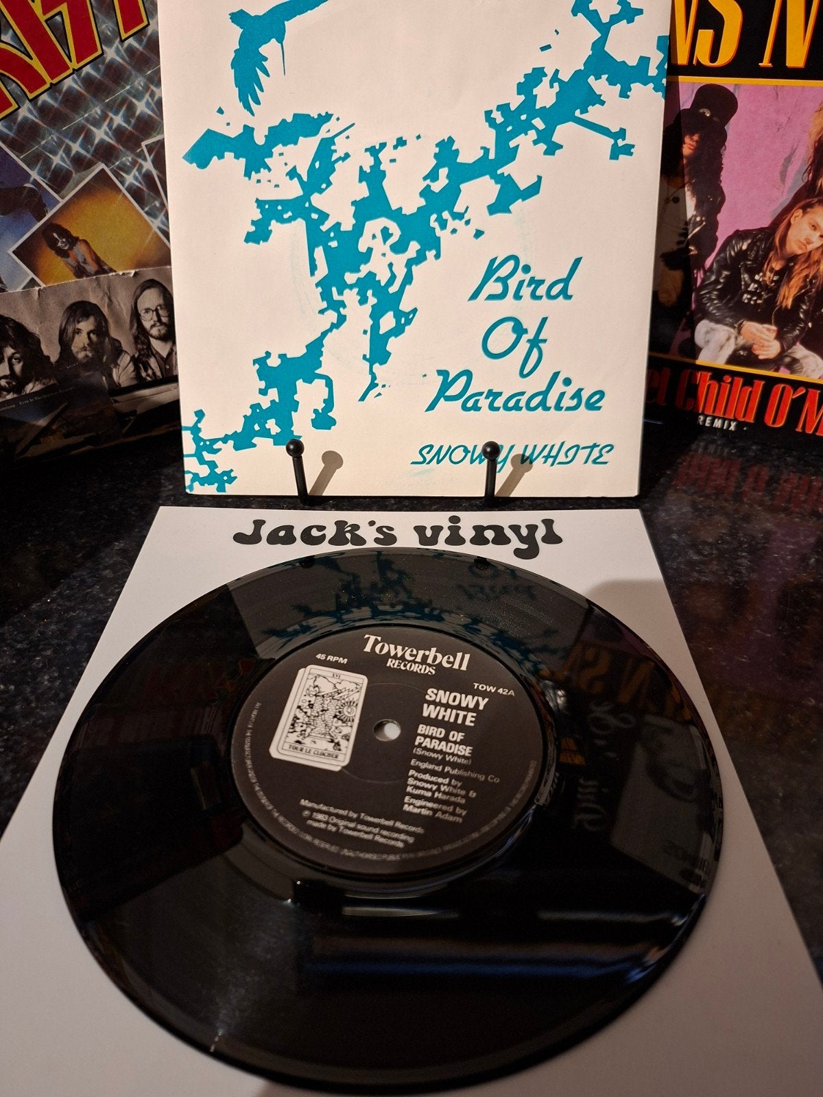 Snowy White - Bird of Paradise 7 inch vinyl single 1983/2, Cd's en Dvd's, Vinyl | Pop, Gebruikt, Pop, 7 inch, Ophalen of Verzenden