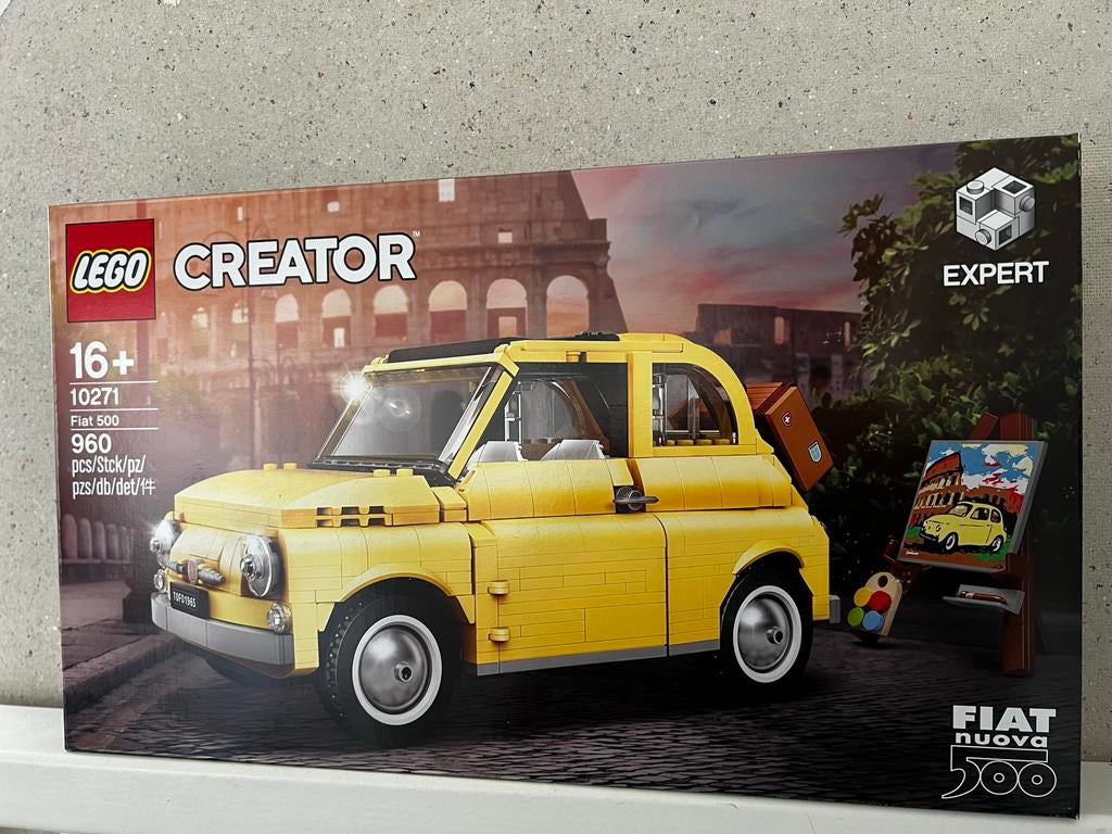 ✅ LEGO Creator Expert 10271 – Fiat 500 Geel (nieuw), Ophalen of Verzenden, Nieuw, Complete set, Lego