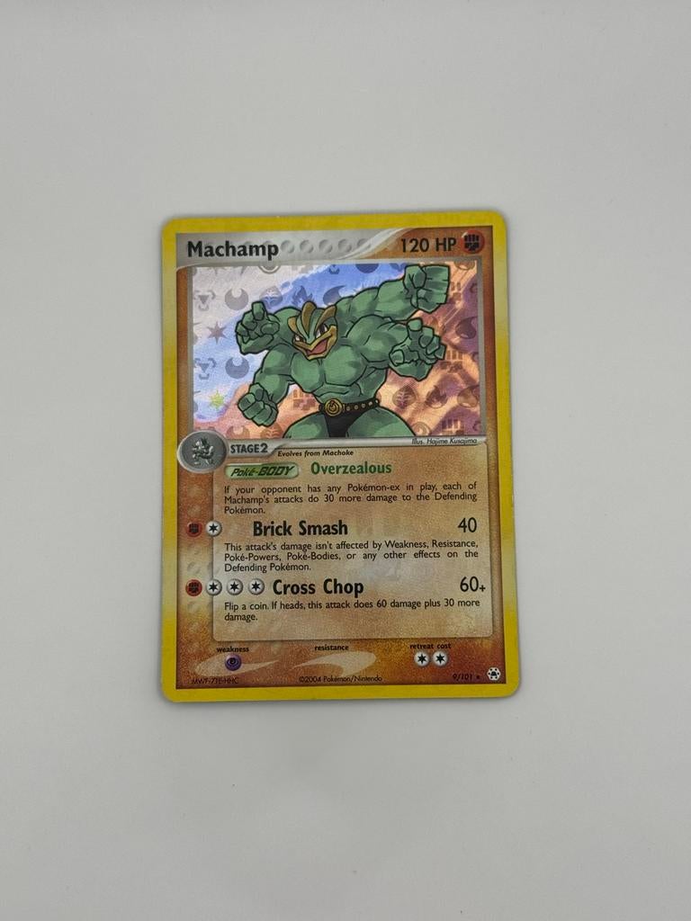 Machamp, 9/101, EX Hidden Legends, Reverse Holo Rare, Exc/Gd, Ophalen of Verzenden, Gebruikt, Losse kaart, Foil