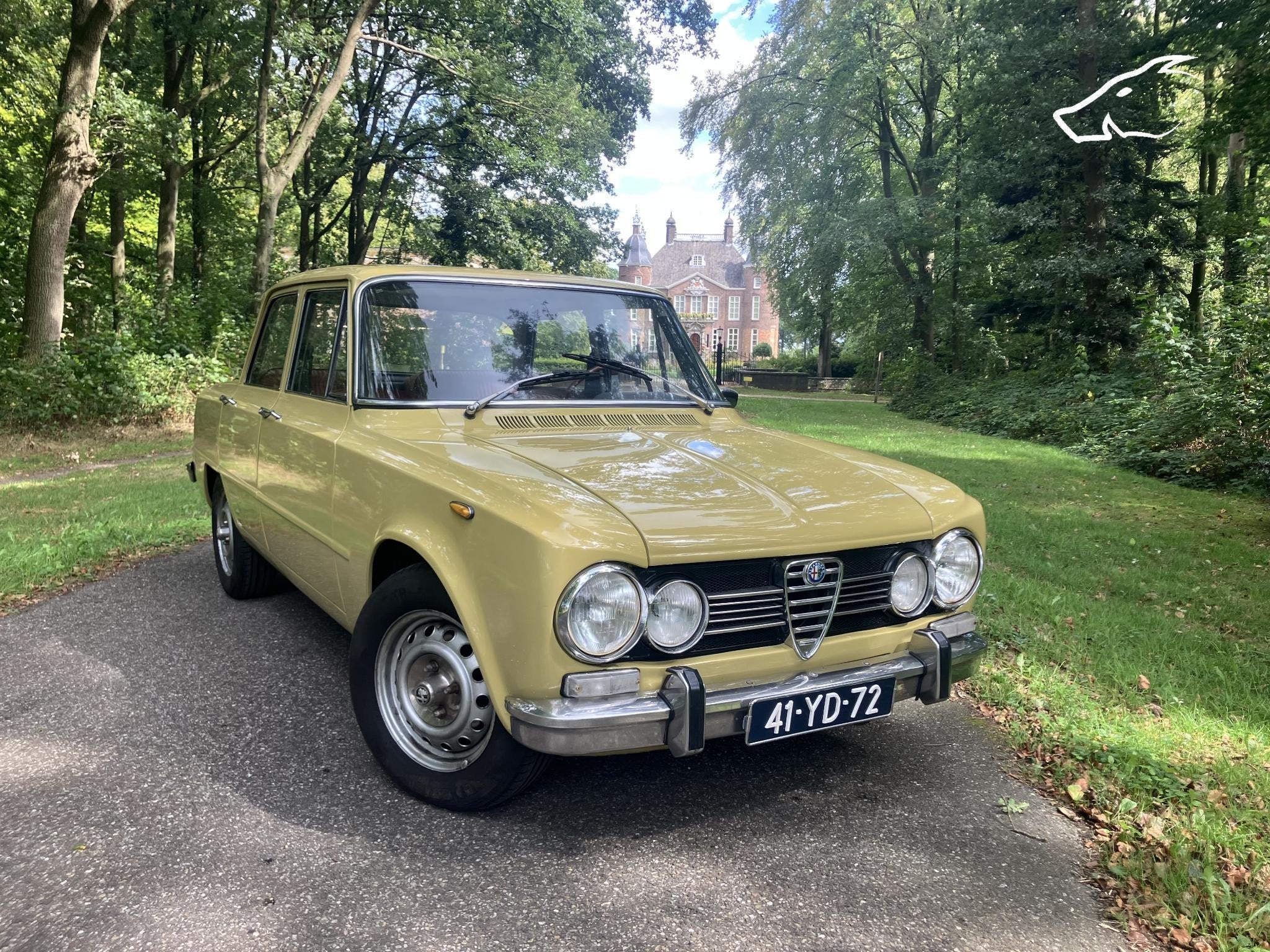 Alfa romeo Giulia 1300 super 1300 Super, Auto's, Voorwielaandrijving, Stof, Geel, Bedrijf