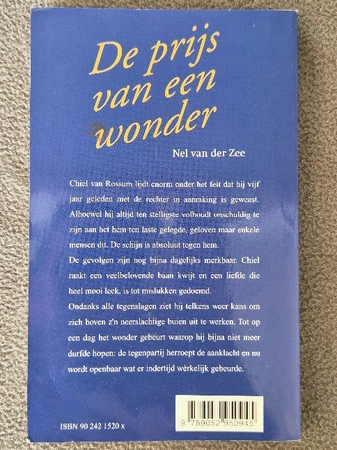 De Prijs voor een wonder - Nel van der Zee, Boeken, Gelezen, Nel van der zee, Noord-Brabant, Ophalen of Verzenden