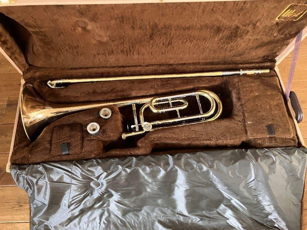 Jupiter trombone met kwartventiel, Ophalen, Gebruikt, Tenor, Met koffer