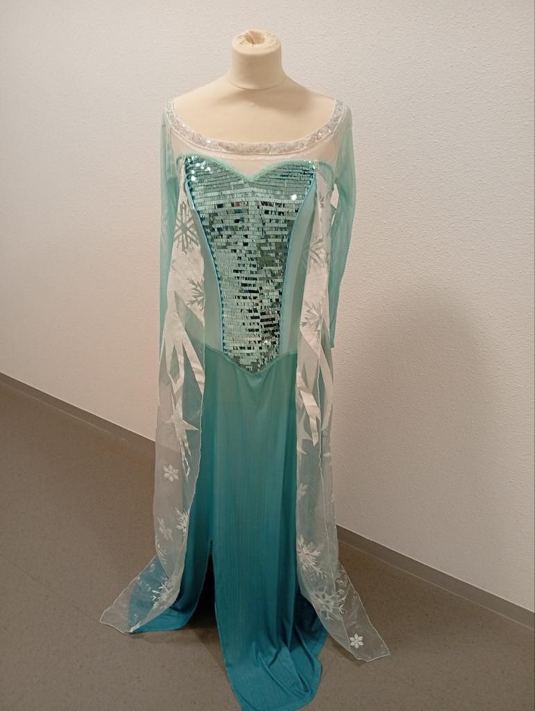 Mooi Elsa Kostuum & pruik, Maat 38/40 (M), Overige typen, Blauw, Ophalen of Verzenden