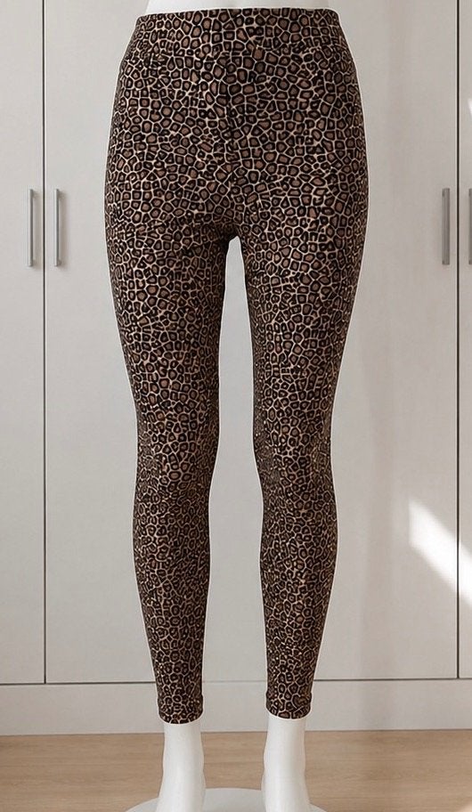 Jane Lushka  travel stof panter print  legging nieuw maat S, Ophalen, Bruin, Nieuw, Jane Lushka