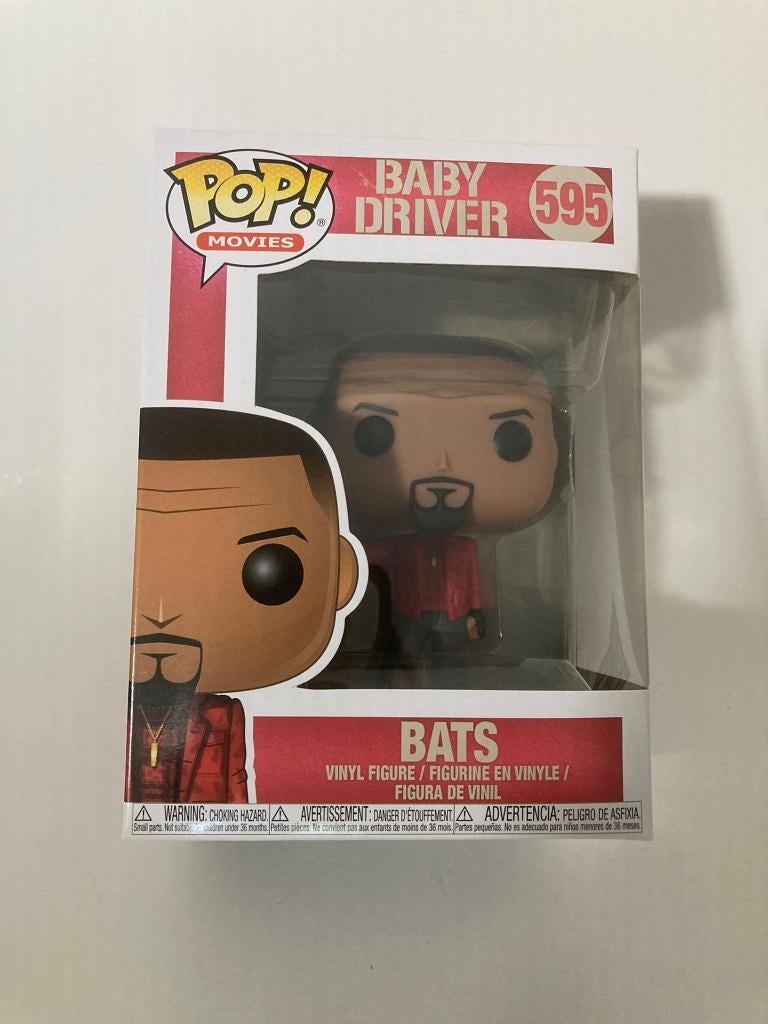 Funko Pop Movies Nr. 595 Bats, Baby Driver Vinyl Figure, Verzamelen, Poppetjes en Figuurtjes, Nieuw, Ophalen of Verzenden