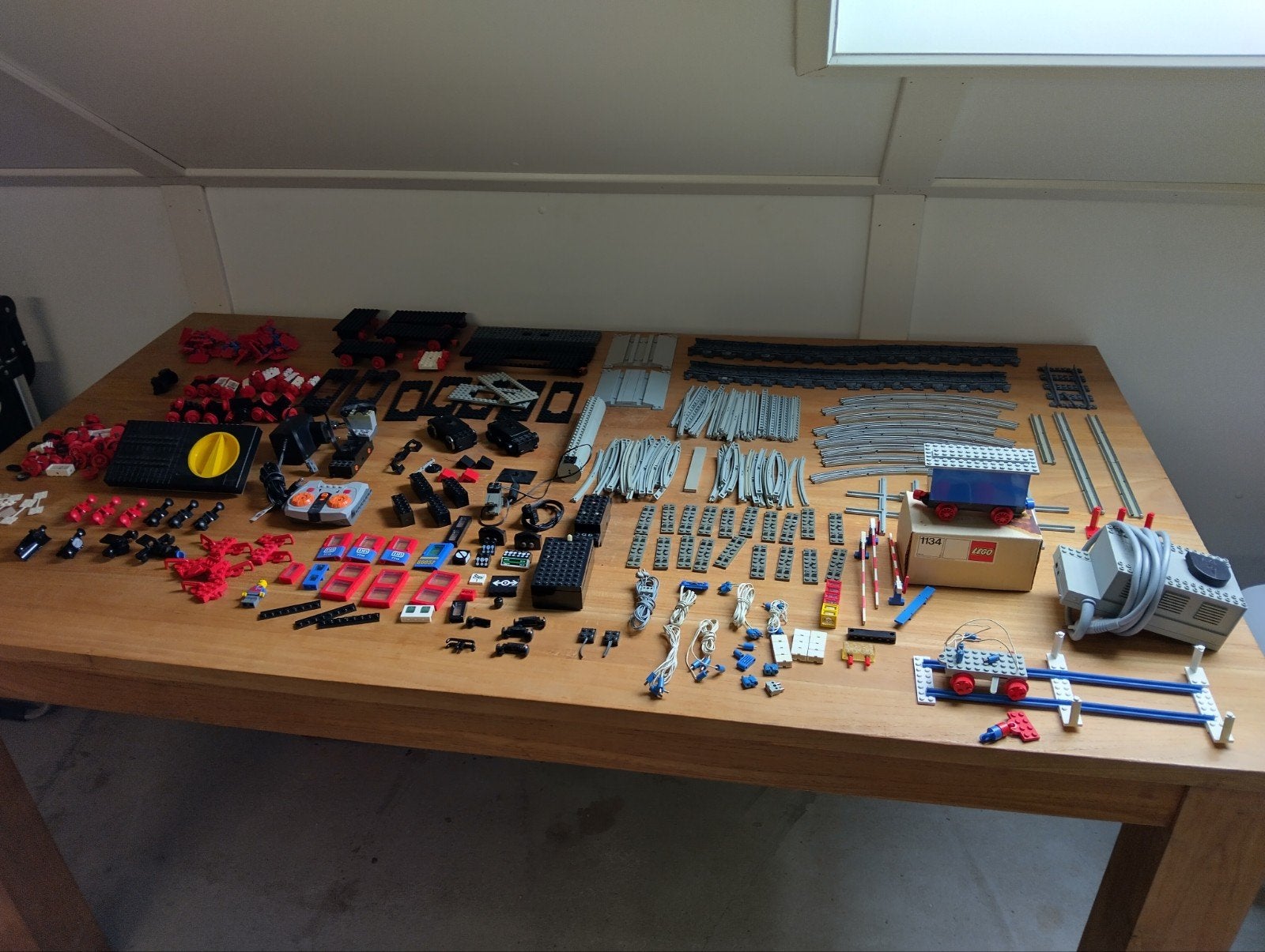 Partij Lego rails en trein onderdelen, Ophalen of Verzenden, Gebruikt, Losse stenen, Lego