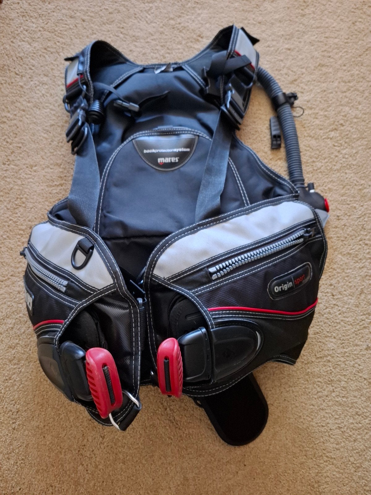 Mares trimvest BCD met loodpockets Maat L, Watersport en Boten, Duiken, Ophalen of Verzenden, Zo goed als nieuw, Trimvest of Wing