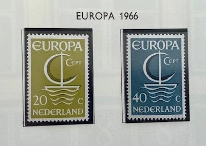 1966 Postfris 2x Europa - Zeilschip NVPH 868#869 , Ophalen of Verzenden, Na 1940, Postfris
