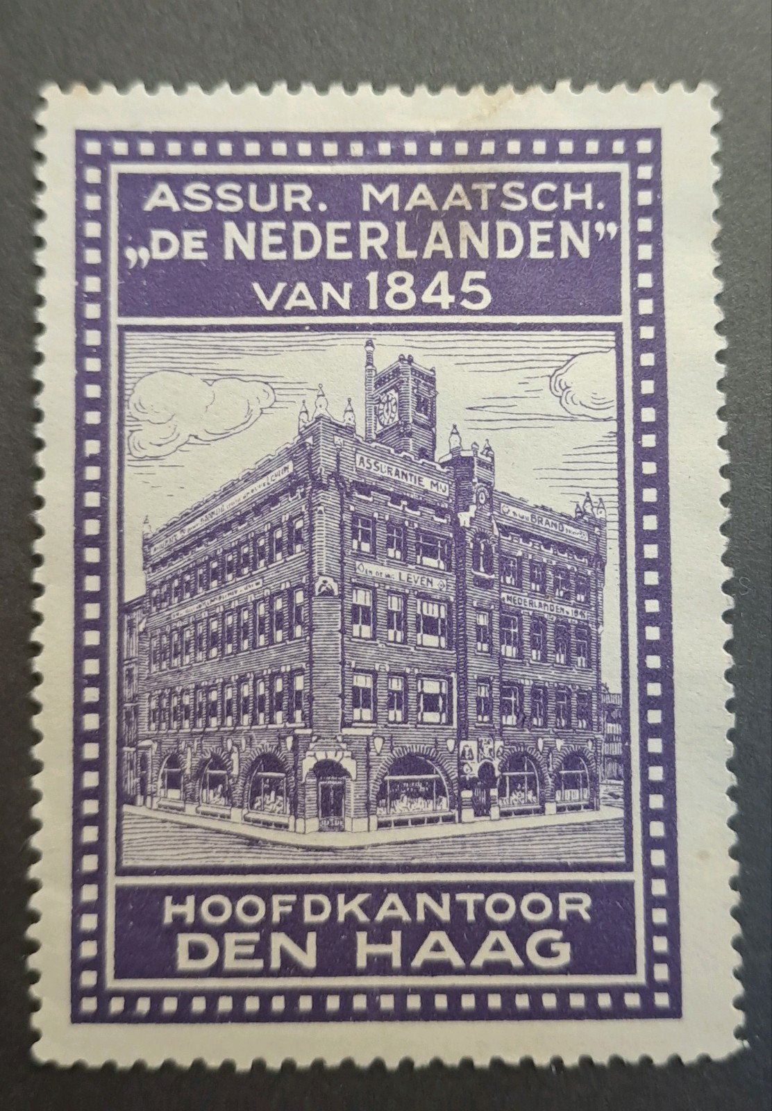 Sluitzegel "De Nederlanden" Hoofdkantoor Den Haag, Ophalen of Verzenden, T/m 1940