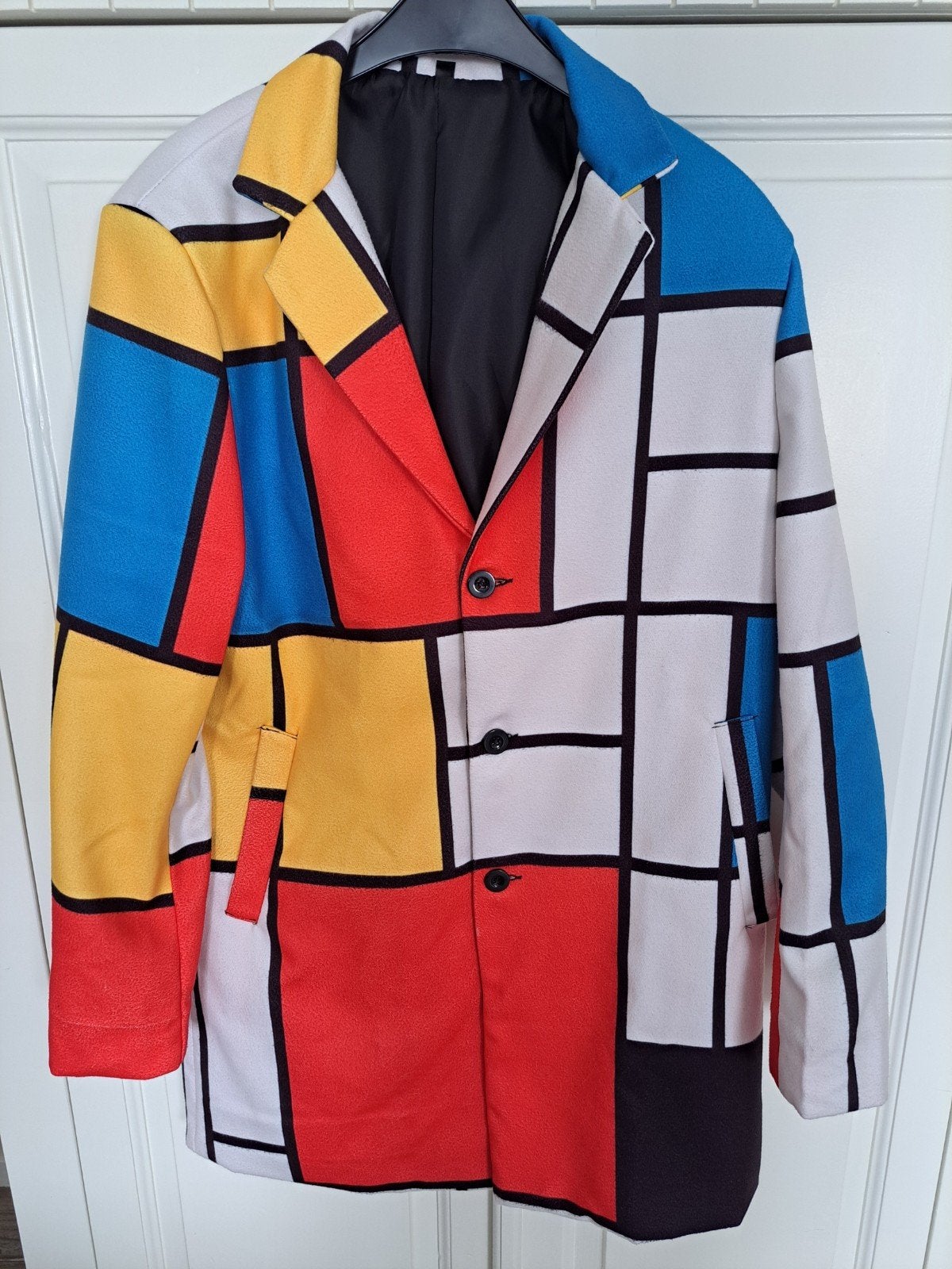 carnavalsjas Mondriaan lang en kort model, Ophalen of Verzenden, Zo goed als nieuw, Overige maten