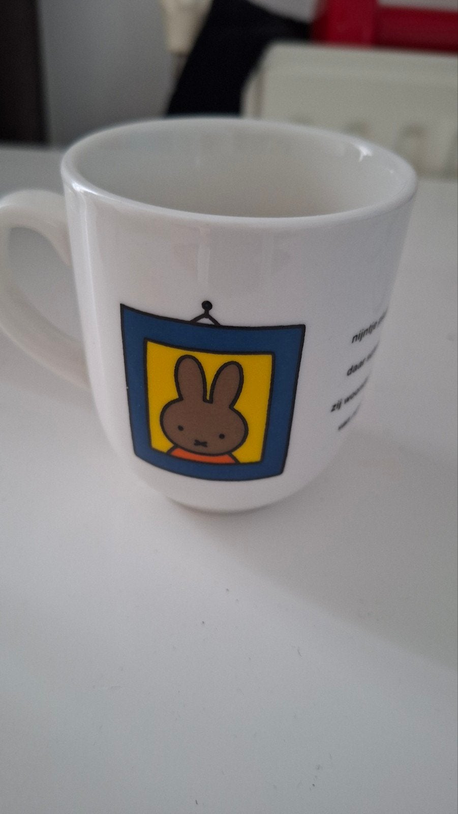Mok met Nijntje en gedicht - Zo goed als nieuw, Ophalen, Overige typen, Zo goed als nieuw, Steen/keramiek