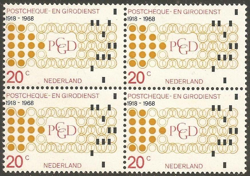 Nederland 900 blokje postcheque en girodienst., Verzenden, Postfris