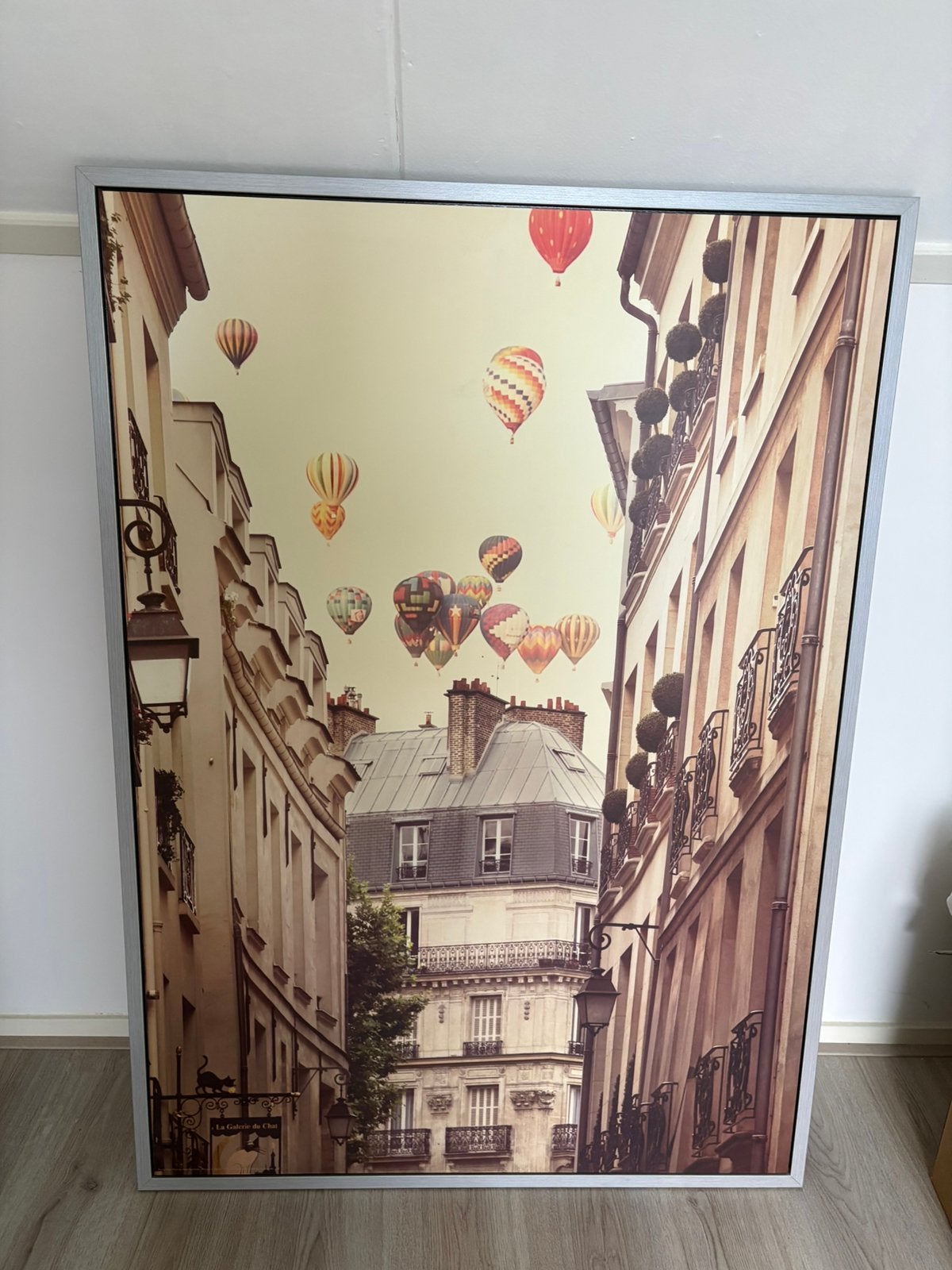 Groot schilderij Parijs – 100  140 cm, Ophalen, Zo goed als nieuw, 100 tot 125 cm, Schilderij