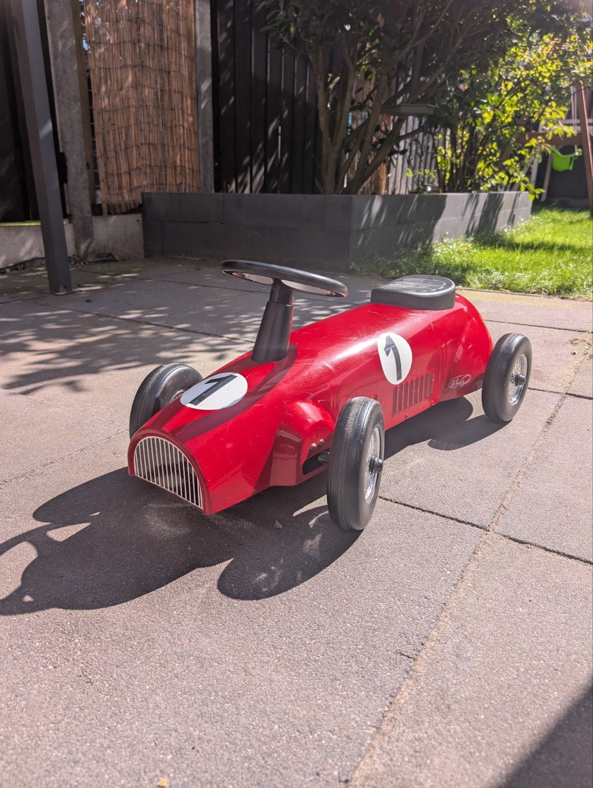 Rode loopauto in raceauto stijl, Ophalen of Verzenden, Zo goed als nieuw, Loopvoertuig