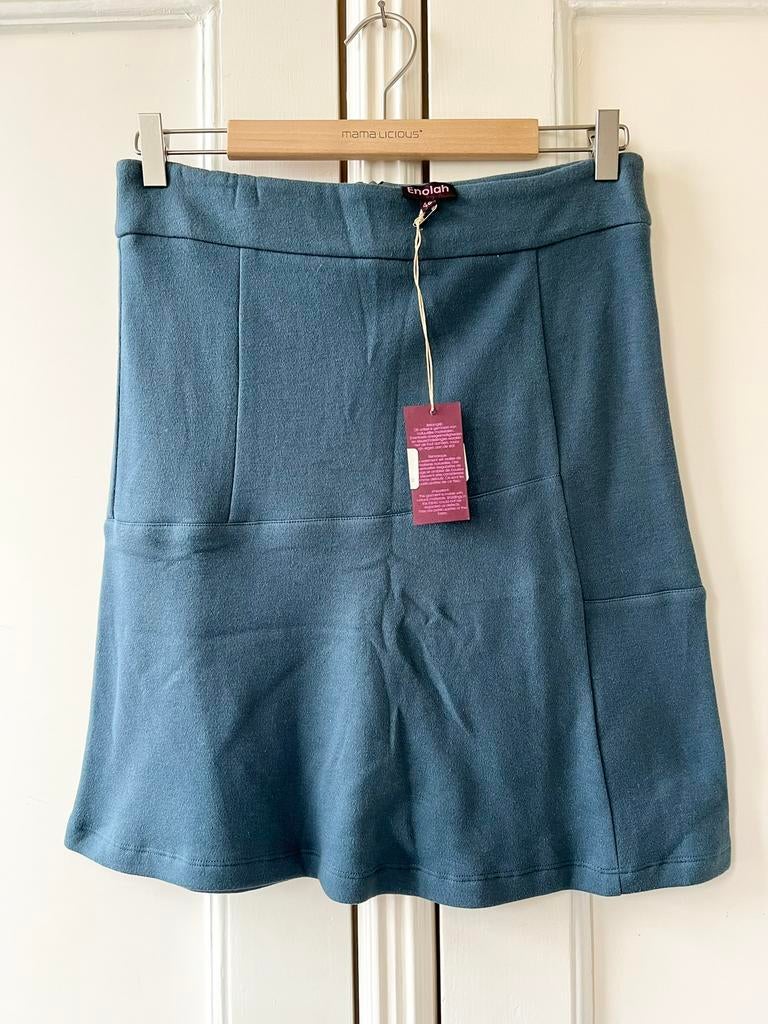 Enolah rok — blauw/grijs, naden, maat 38 - NP 89,-, Kleding | Dames, Rokken, Maat 38/40 (M), P, Blauw, P