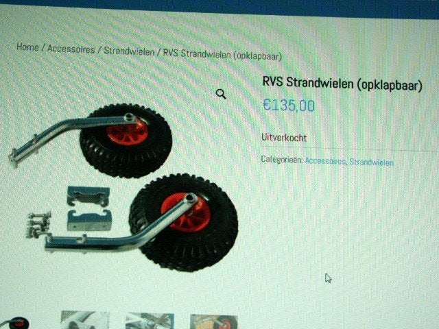 Strandwielen, Watersport en Boten, Accessoires en Onderhoud, Ophalen of Verzenden, Gebruikt, Overige typen