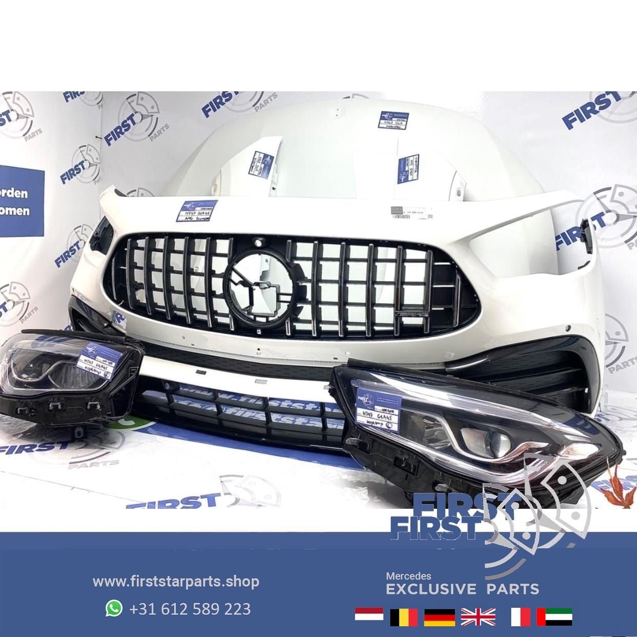H247 GLA45S GLA45 GLA 45 KLASSE AMG VOORKOP WIT GT 2019-2023, Auto-onderdelen, Gebruikt, -, Voor, Ophalen of Verzenden
