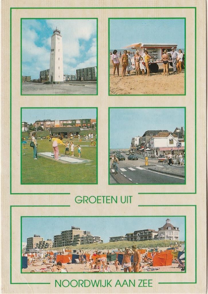 NOORDWIJK AAN ZEE Vuurtoren Midget Golf Strand Groeten, Verzenden, 1980 tot heden, Gelopen, Zuid-Holland