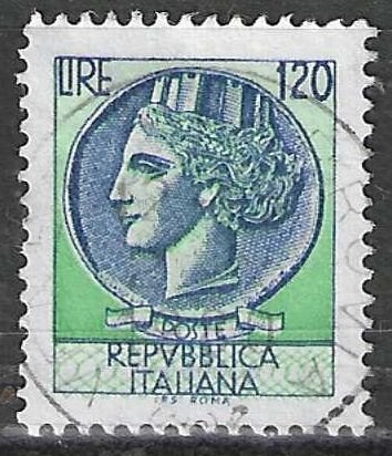 Italie 1977 - Yvert 1324 - Munt van Syracuse (ST), Verzenden, Gestempeld