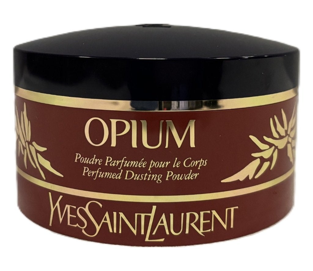 Vintage YSL Opium parfumpoeder 150 g, vrijwel vol, Gebruikt, Yves Saint Laurent (tweedehands product), Overige typen, Niet bekend (tweedehands product)