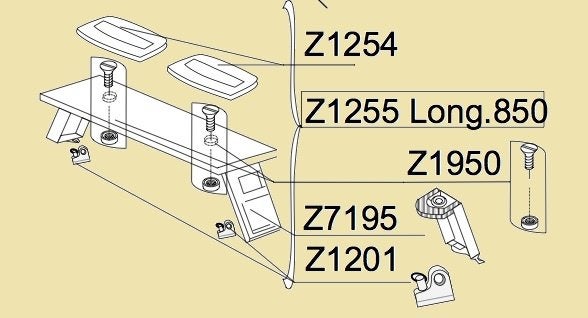 Z7195 Aluminium banksteun voor Zodiac en Bombard. € 74,95, Ophalen of Verzenden, Nieuw, Overige typen