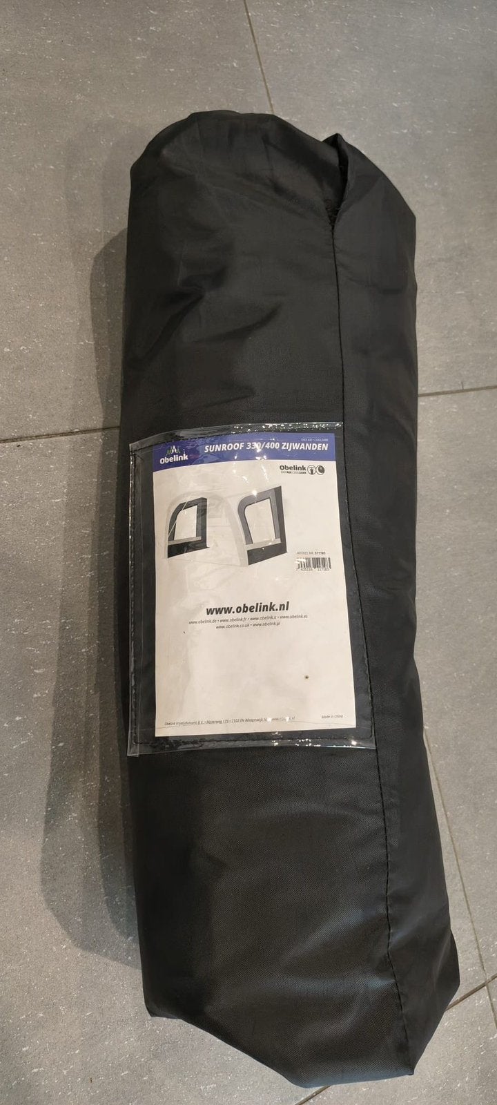 Obelink Easy Air Cool Dark Sunroof 330/400 zijwanden, Caravans en Kamperen, Ophalen, Zo goed als nieuw