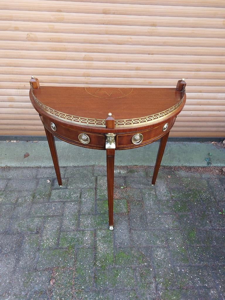 Halvemaan tafel antiek mahonie, Ophalen