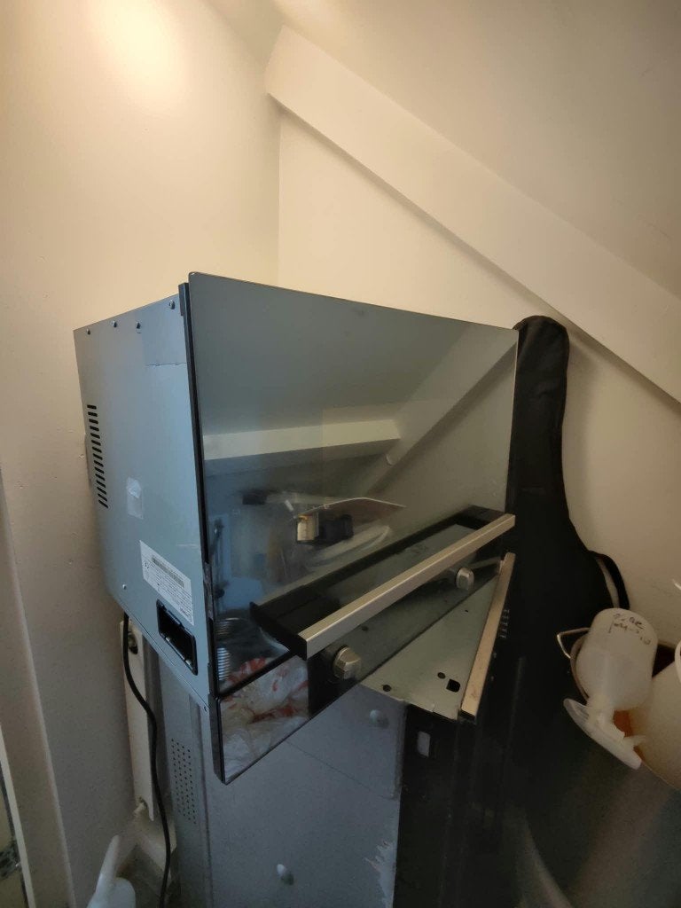 [SPOED] Indesit MWI 424 MR Inbouw Combi-Magnetron / Oven, Ophalen, Gebruikt, Magnetronfunctie, Draaiplateau