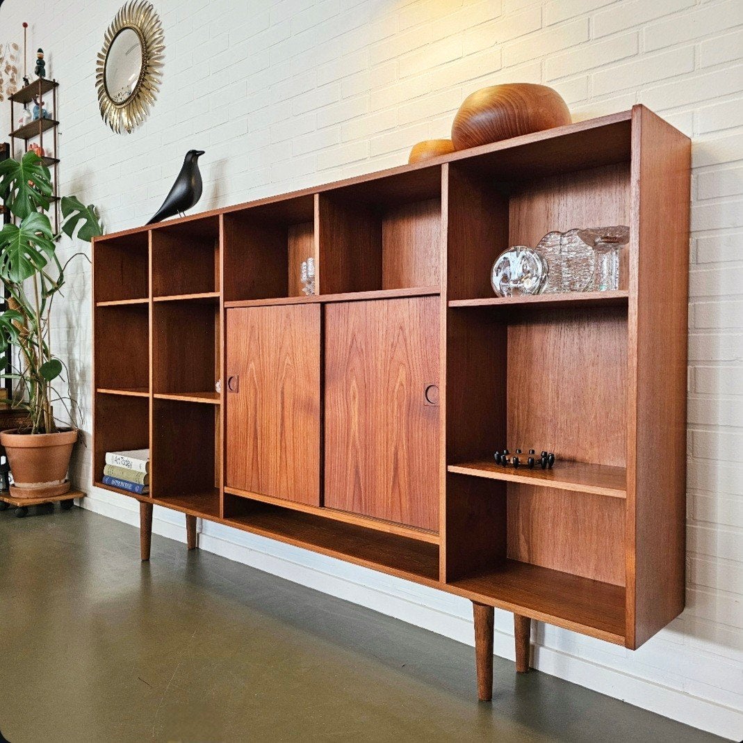 Farso Møbelfabrik Vakkenkast Boekenkast enz. Deens design, Met deur(en), Teakhout, Ophalen of Verzenden, Zo goed als nieuw