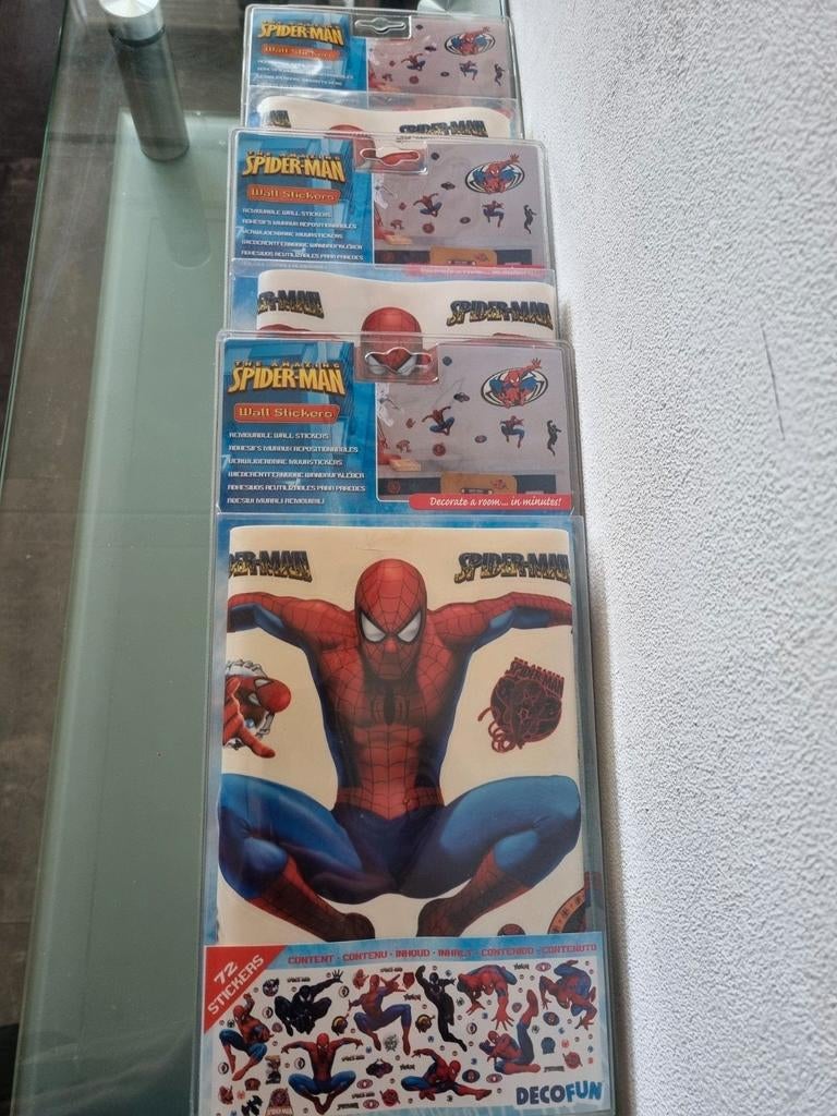 Decofun3xSPIDERMANSet,POSTER+72MUURSTICKER,Herbruikb,Nieuw!a, Kinderen en Baby's, Kinderkamer | Inrichting en Decoratie, Ophalen of Verzenden