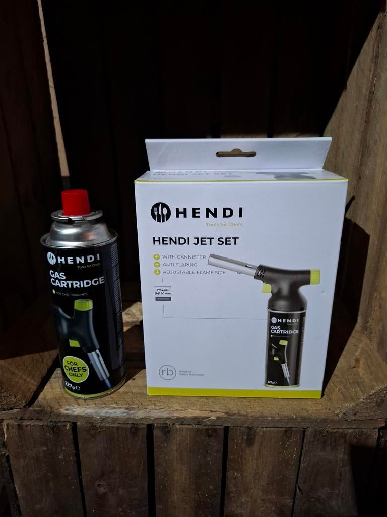Hendi Jet Set Crème Brûlée Brander met extra Gaspatroon, Overige typen, Hendi, Nieuw, Ophalen of Verzenden