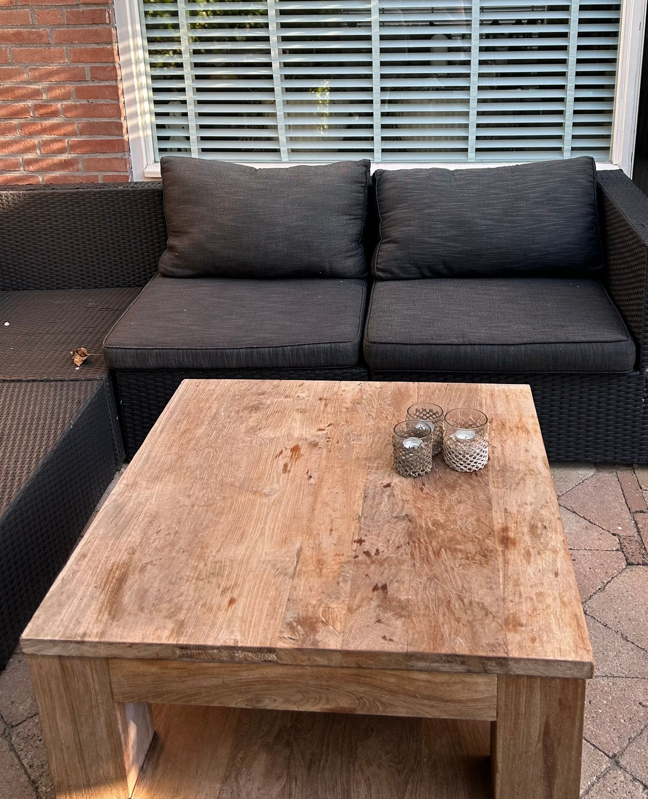 Teak houten tafel, 200 cm of meer, Zo goed als nieuw, Minder dan 50 cm, Rechthoekig