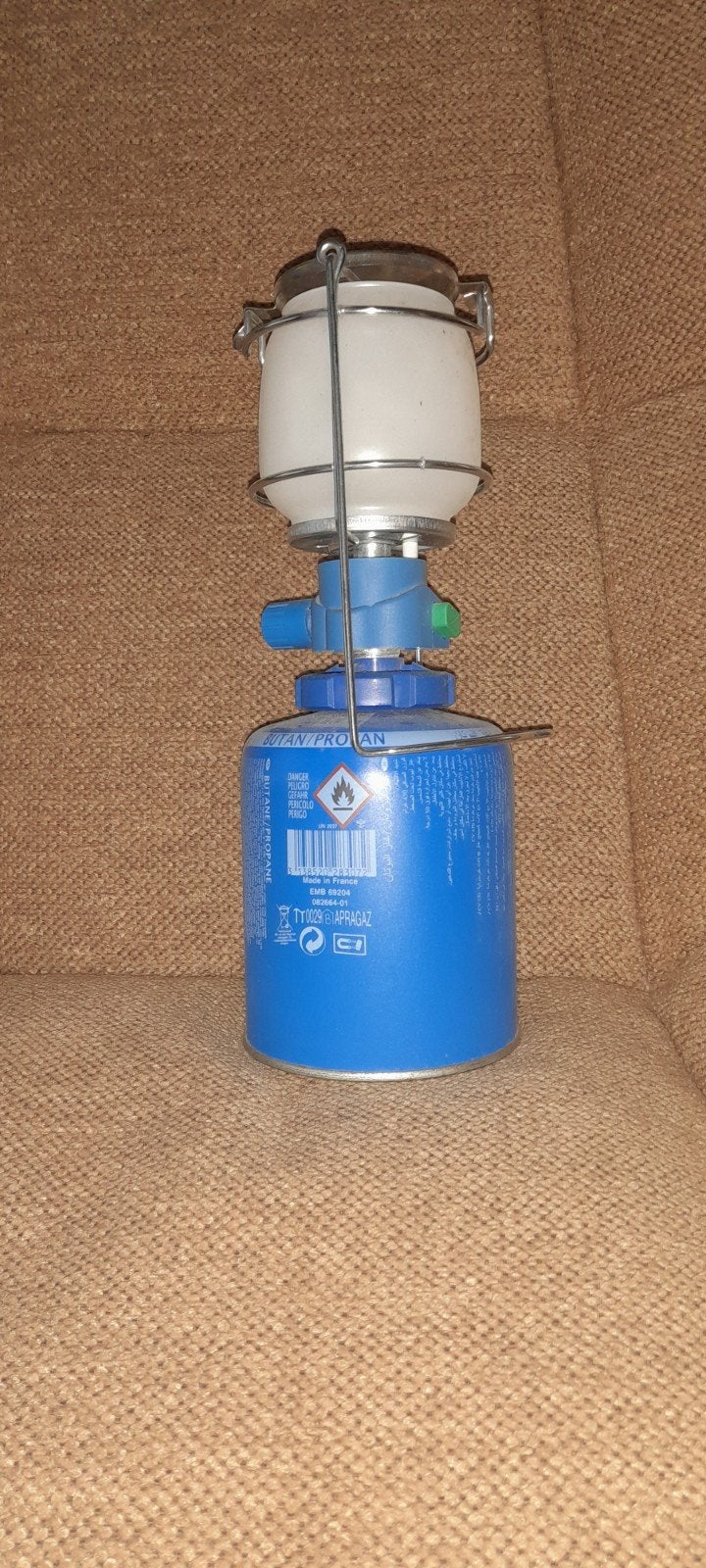 campinglamp op gas met ontsteking en nieuw sokje, Ophalen, Gebruikt