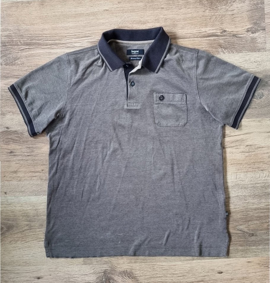 Nieuwe originele Bugatti polo in warme bruine kleur, Bugatti, Bruin, Maat 48/50 (M), Nieuw